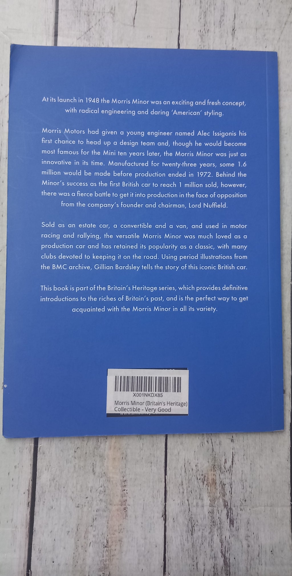 Morris Minor by Gillian Bardsley Paperback Book Used Very Good Condition