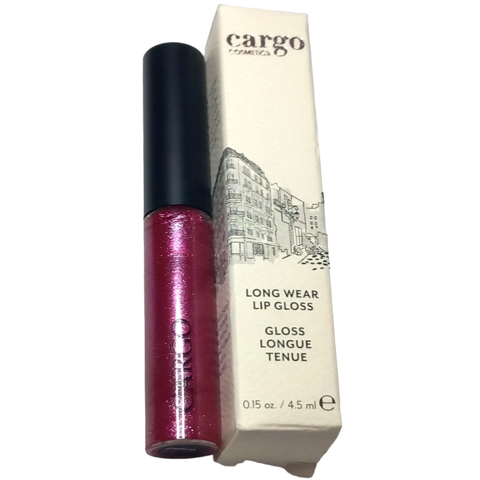 Cargo Lip Gloss 4.5ml Madrid Colour Pink Lips Moisture Long Wear