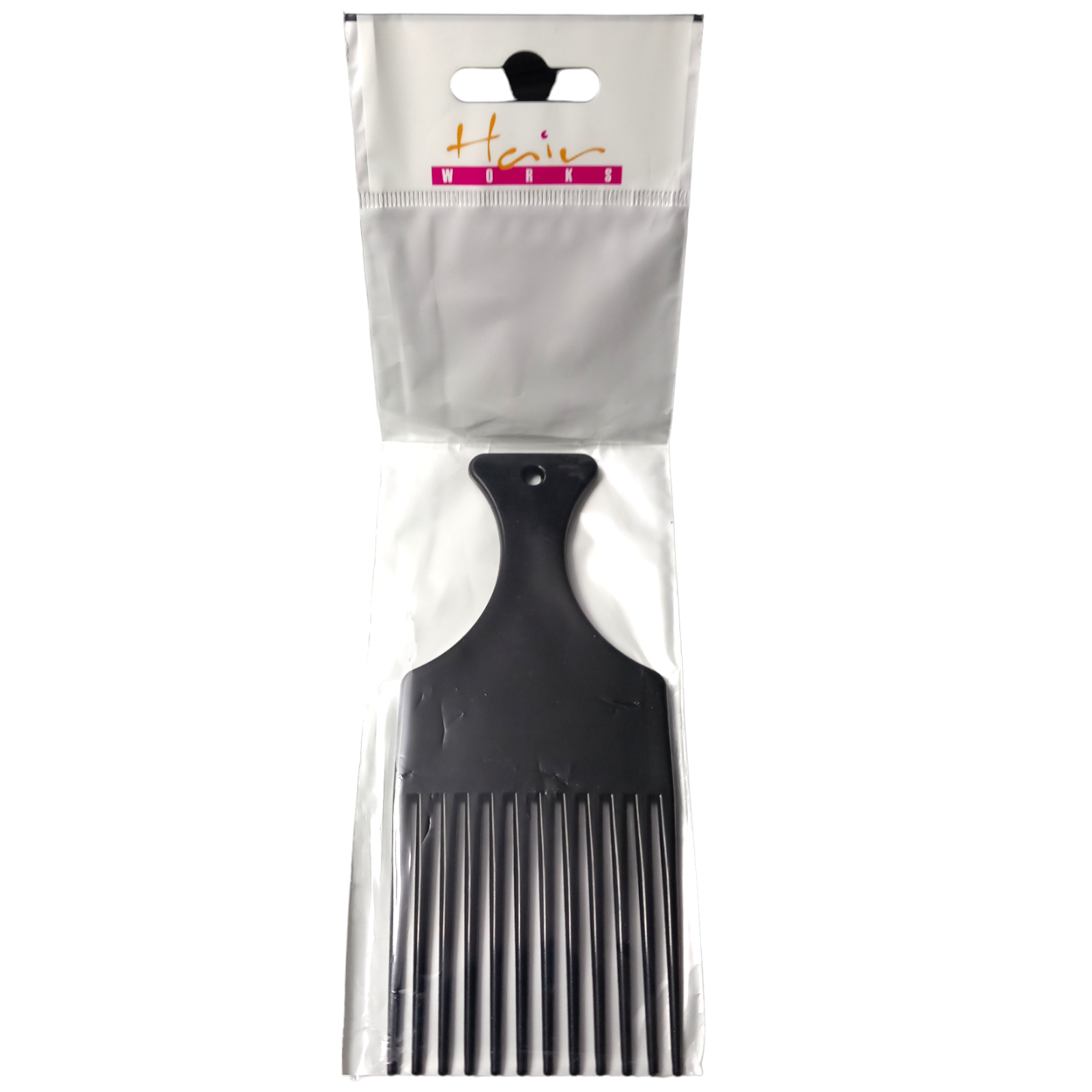 Hair Works Black Afro Hair Pick Comb Plastic