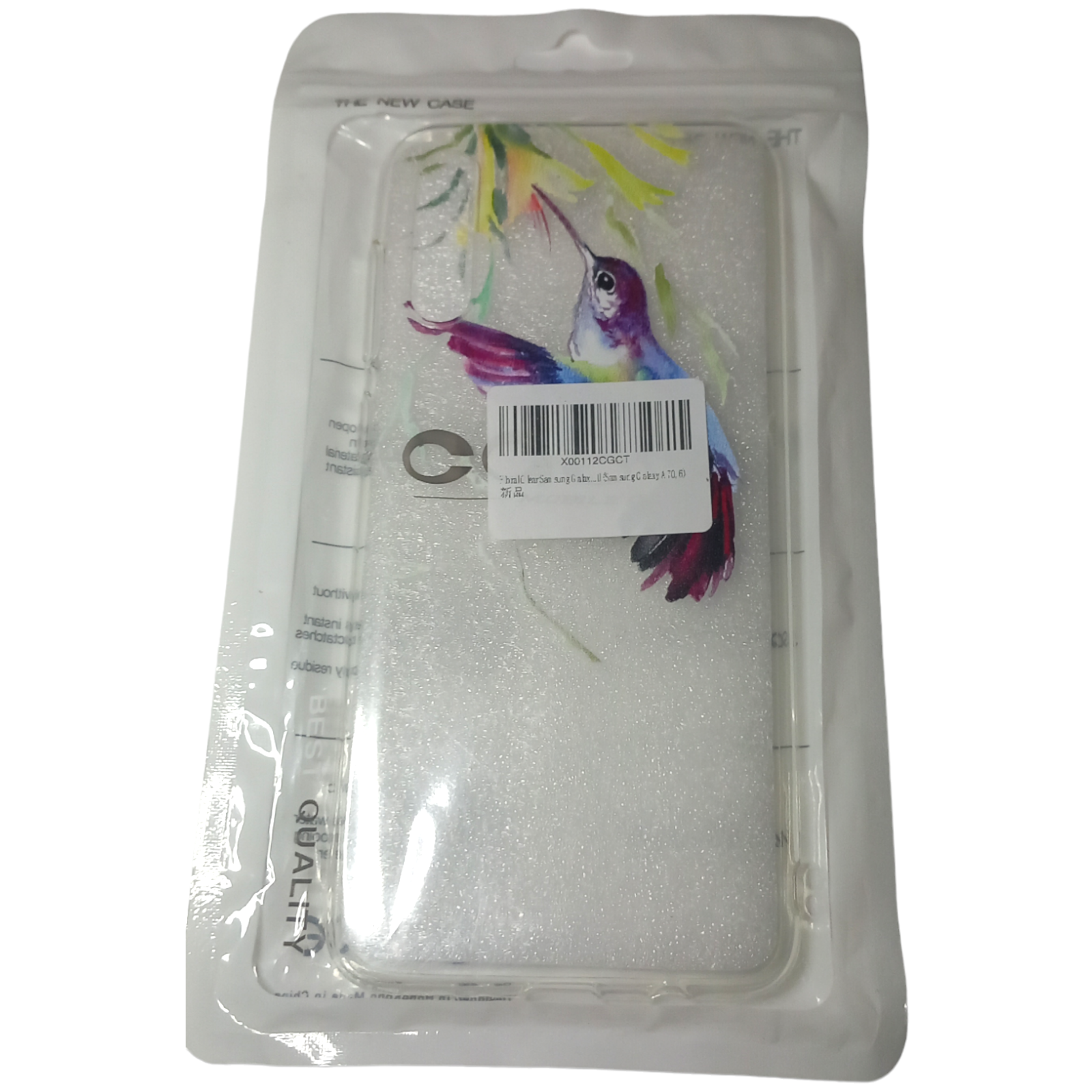 Hummingbird Samsung Galaxy A70 Mobile Phone Case Cover Clear Jelly Slim Flexible
