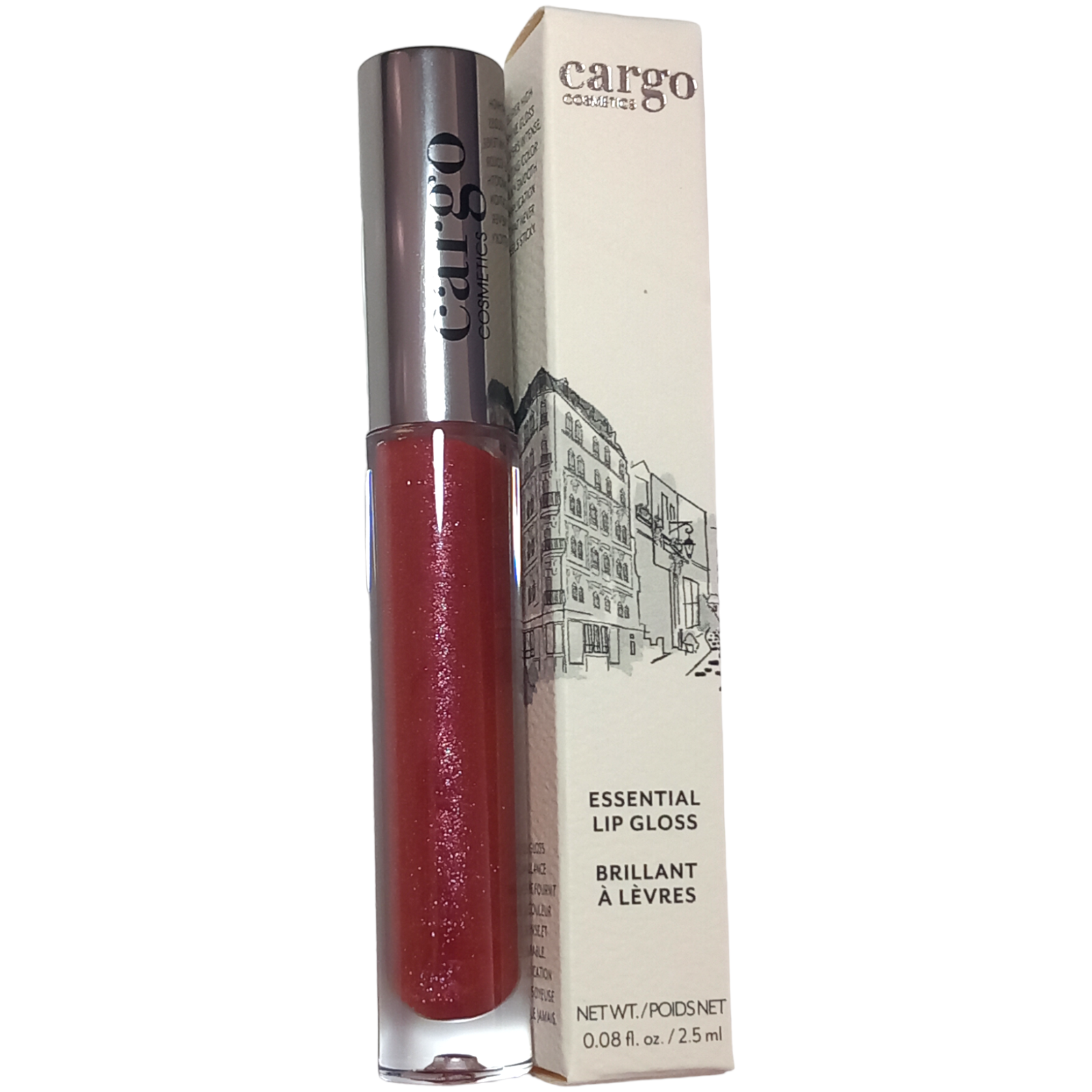 Cargo Lip Gloss 2.5ml 09 Belgium Red Shimmer Shine Lips Essential