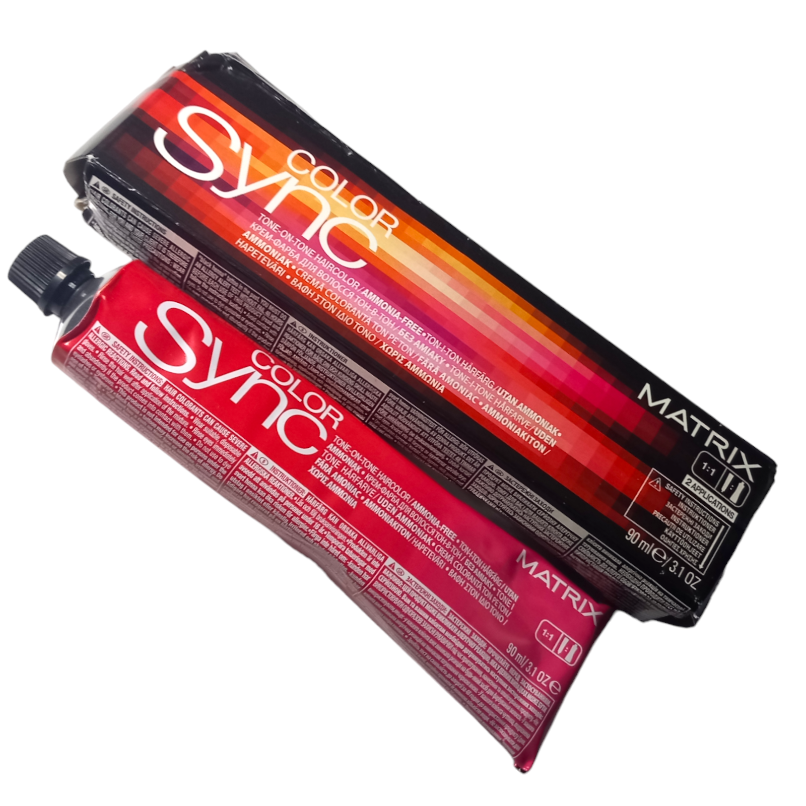 Matrix Color Sync Tone-On-Tone Hair Dye Garnet Magenta 90ml Damaged Box