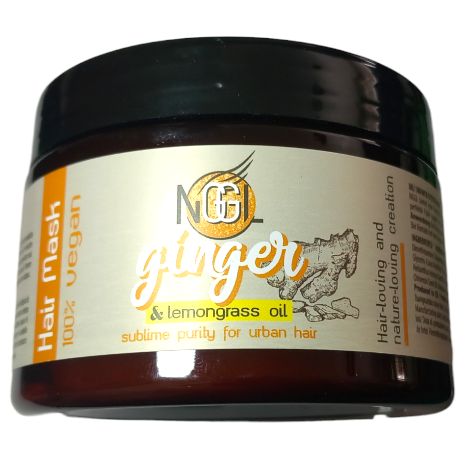 NGGL Detox Hair Mask 350ml Ginger Extract Lemongrass Vegan Purifying Nourish