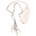 Per Una Dangle Necklace Silver-coloured Chunky Statement Jewellery Strand Leaves