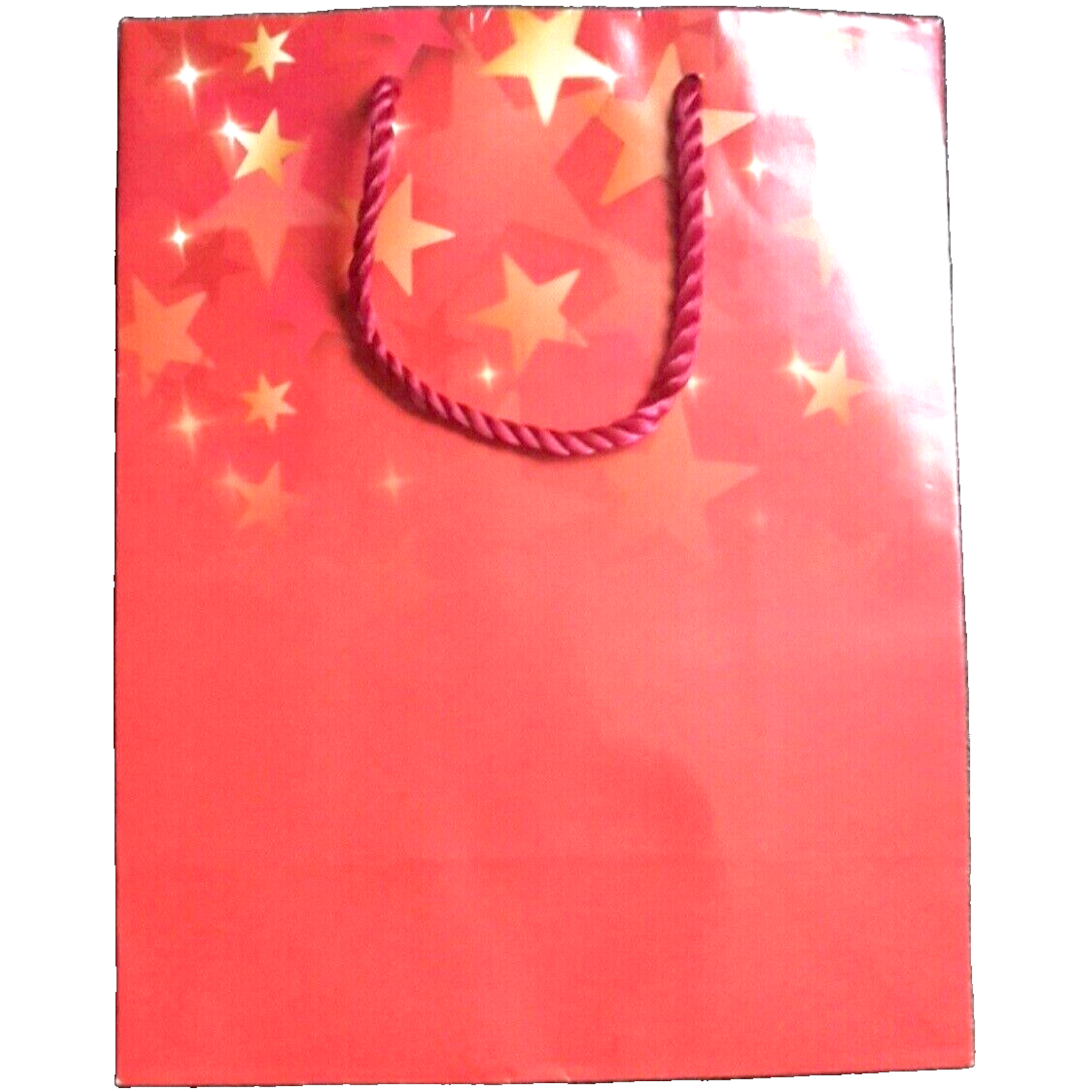 Gift Bag Stars Red Orange Gold Present Birthday Leaving Family Anniversary Shine