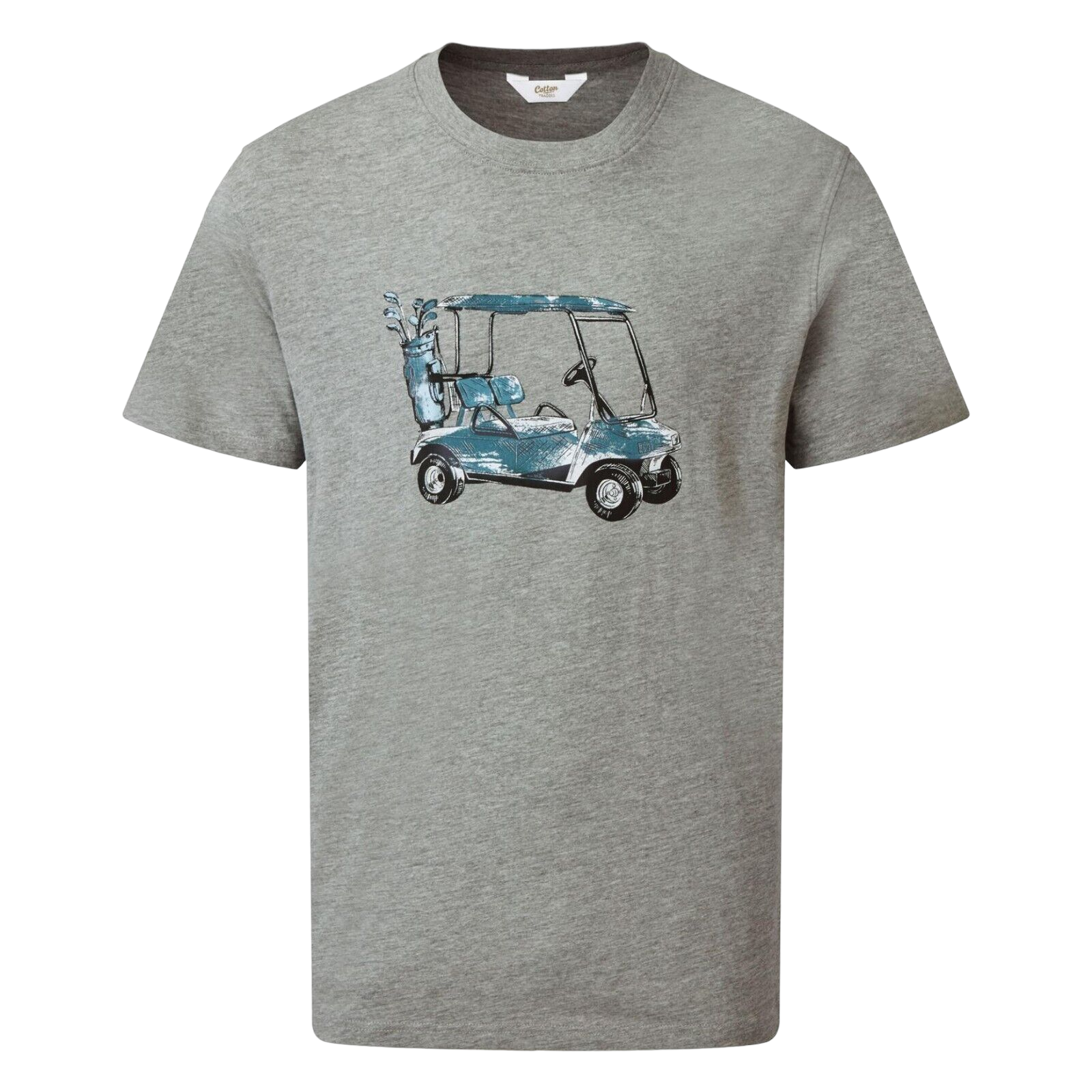 Cotton Traders Golf T-Shirt 3XL Mens Buggy Grey Marl Leisure Active Printed Top