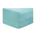 Single Fitted Sheet Blue Duck Egg Extra Deep 90x190+41cm Bedding Divine Textiles