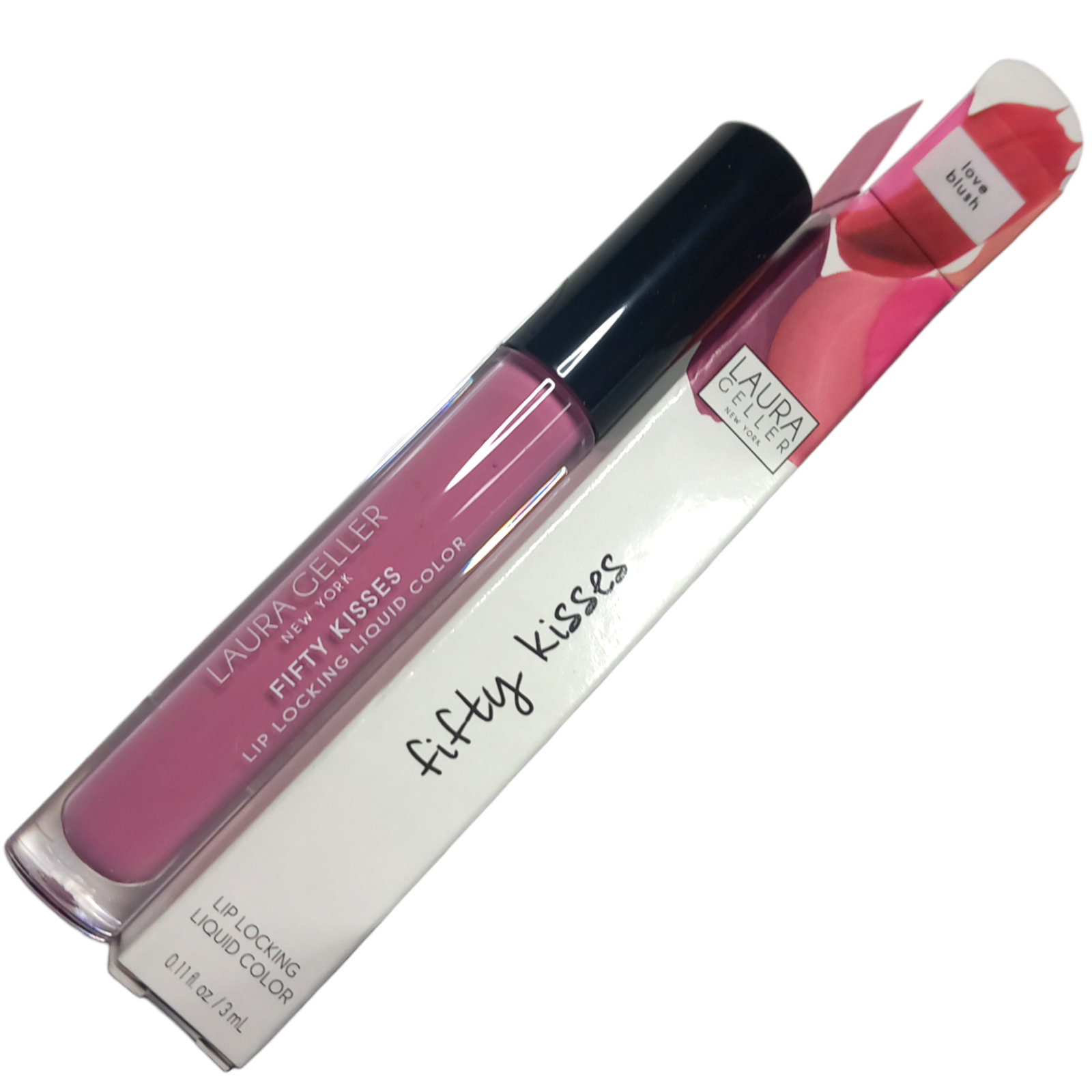 Laura Geller Lip Gloss 3ml Love Blush Pink Fifty Kisses Locking Liquid Colour
