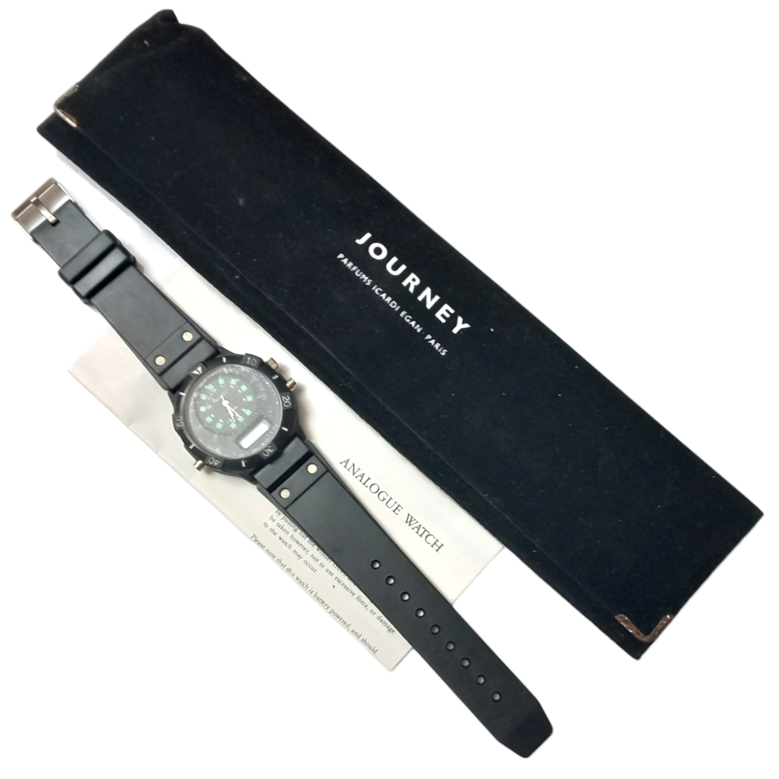 Journey Analogue Quartz Watch Black - Requires replacement battery not included