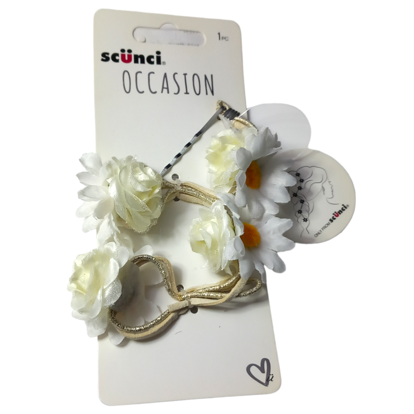 Scunci Occasion Floral Hair Swag 1pc Daisy Flower Updo Pin