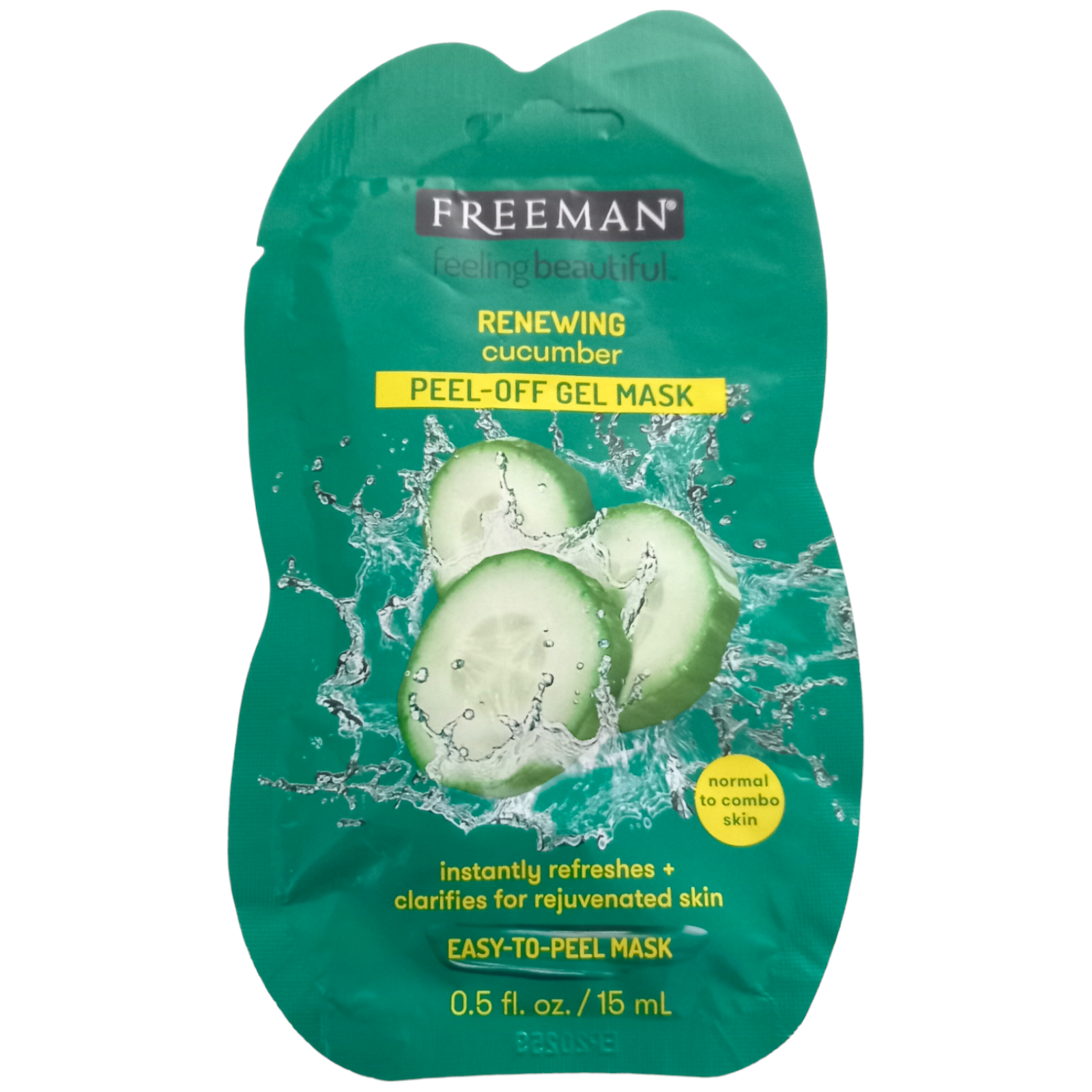 Freeman Cucumber Face Mask 15ml Peel-Off Gel Renew Skin Refresh Rejuvenate