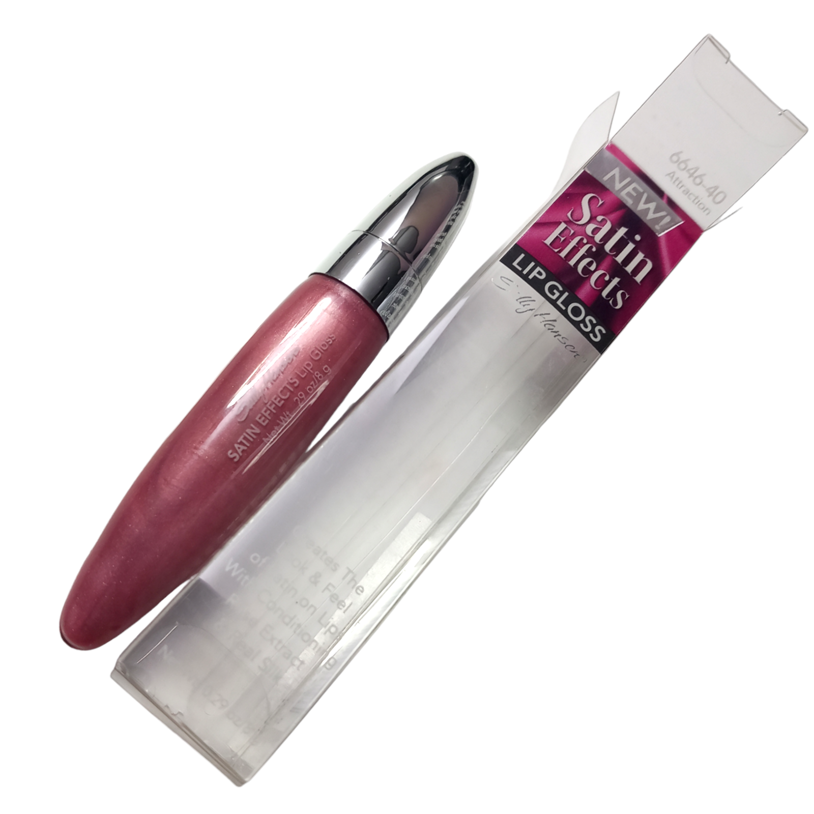 Sally Hansen Satin Effects Lip Gloss 40 Attraction Colour Lips Cosmetic Shine 8g