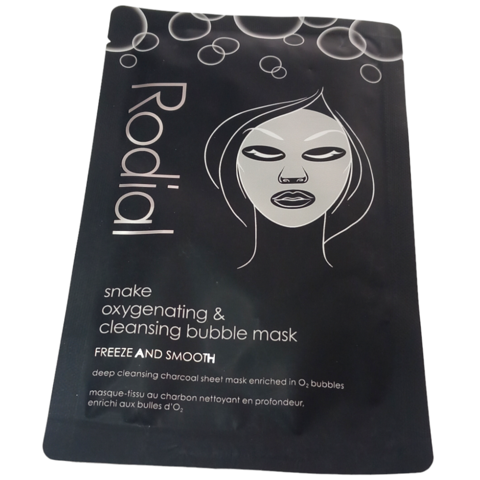 Rodial Snake Oxygenating and Cleansing Bubble Sheet Mask 22g Freeze Smooth Skin