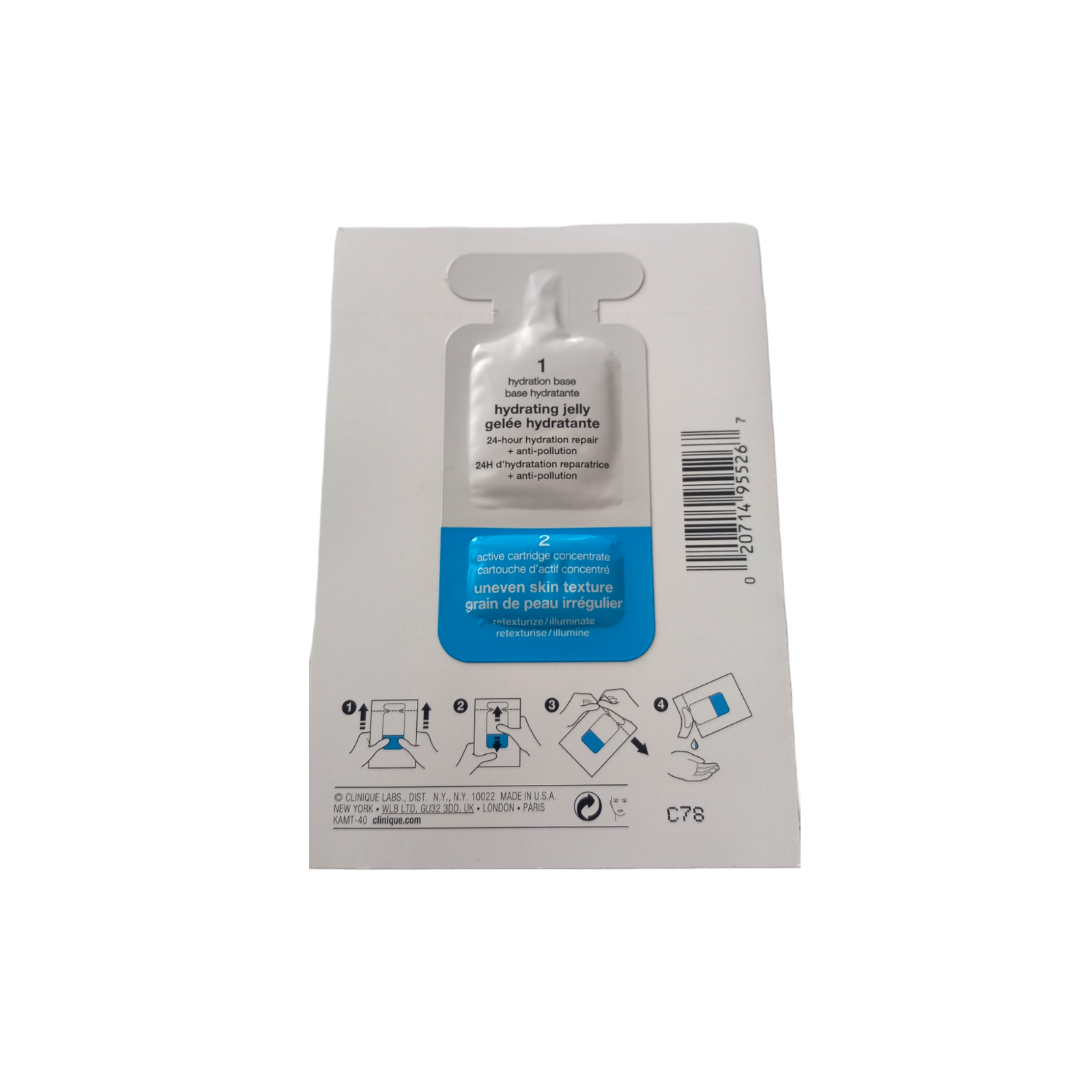 Clinique Hydrating Jelly Sample Sachet Ageing Repair Id Dramatically Different