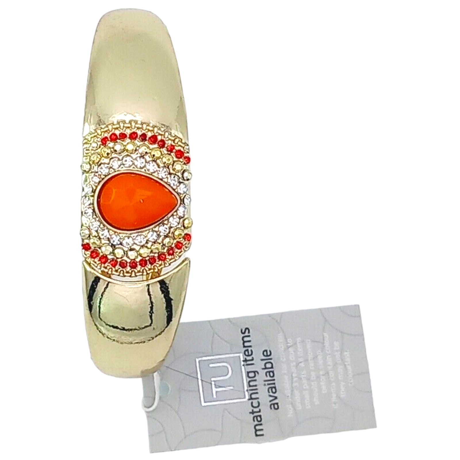 TU Statement Bracelet Orange Stylish Costume Jewellery Fashion Gold-Coloured