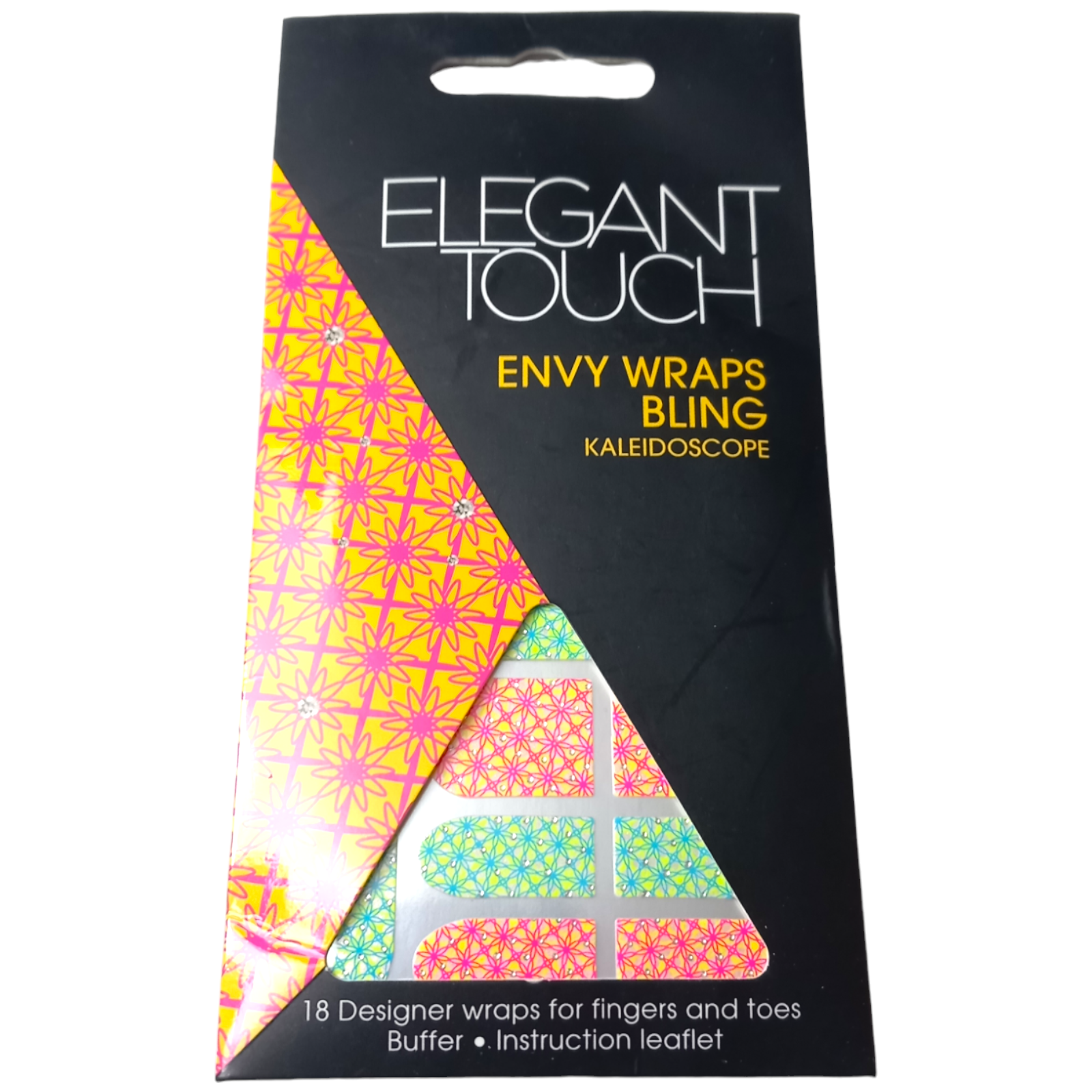 Elegant Touch Envy Nail Wraps Bling Kaleidoscope Designer Nails Quick Easy Trim