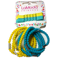 LaModa Princess Childrens Hair Bobbles and Slides Set Blue Yellow Girls
