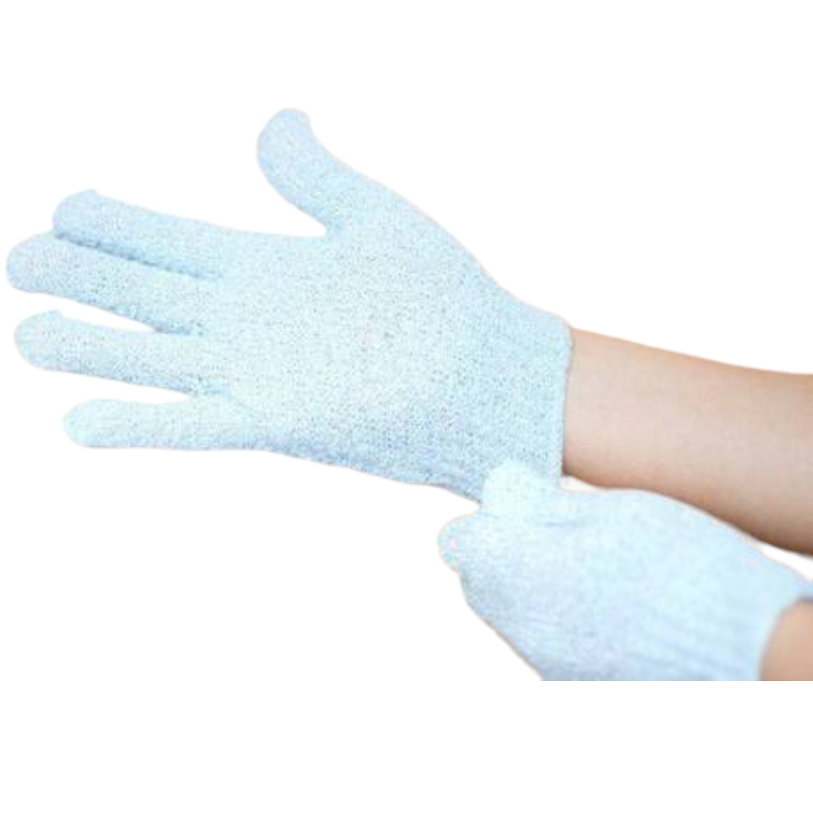 Dunelm Exfoliating Gloves Pair One Size Bath Room White Polyamide Skin Cleanse