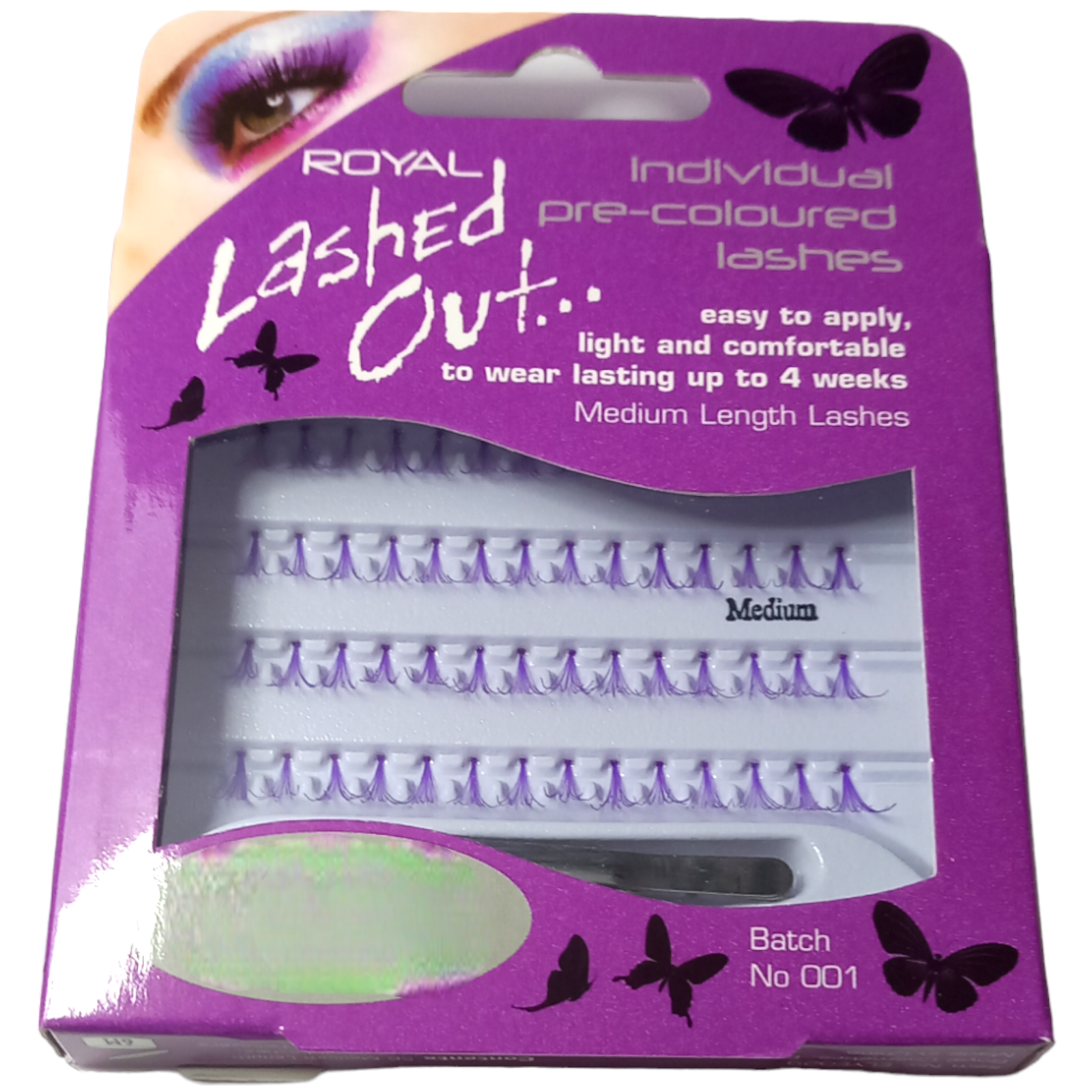 Royal Lashed Out Individual Purple False Eyelashes
