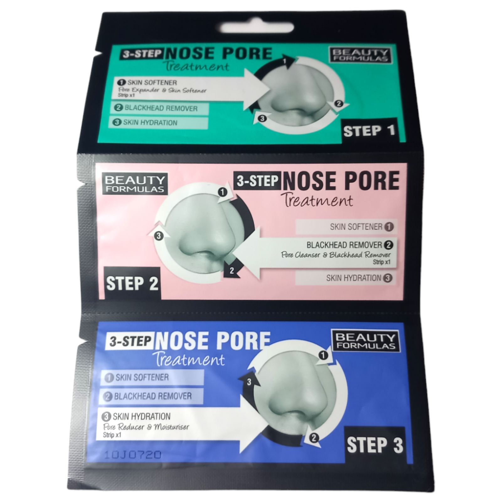 Beauty Formulas 3-Step Nose Pore Treatment Sachet