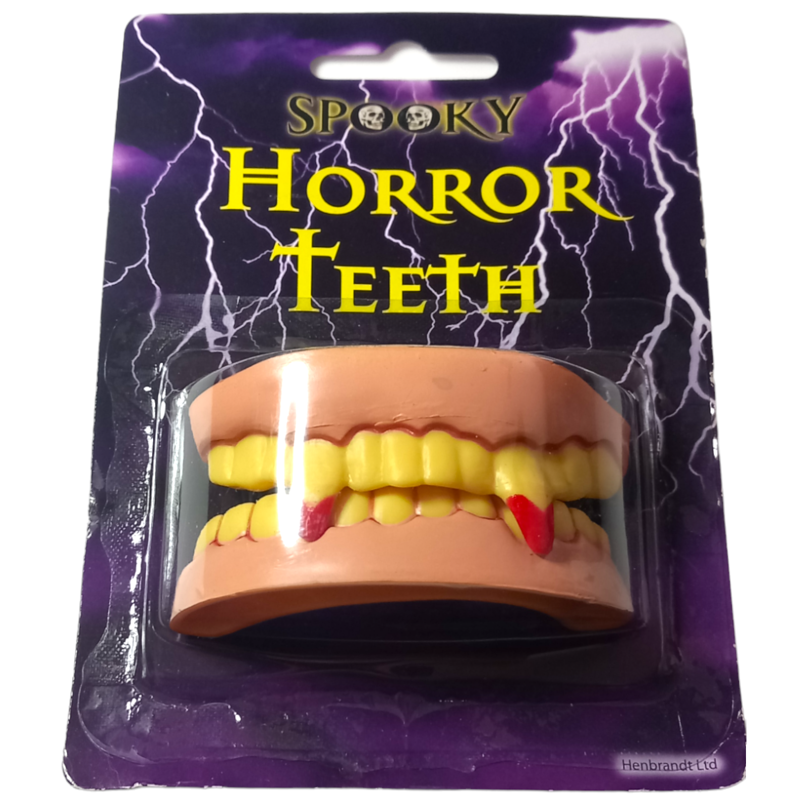 Henbrandt Vampire Fangs Spooky Halloween Horror Teeth Yellow Blood Fancy Dress