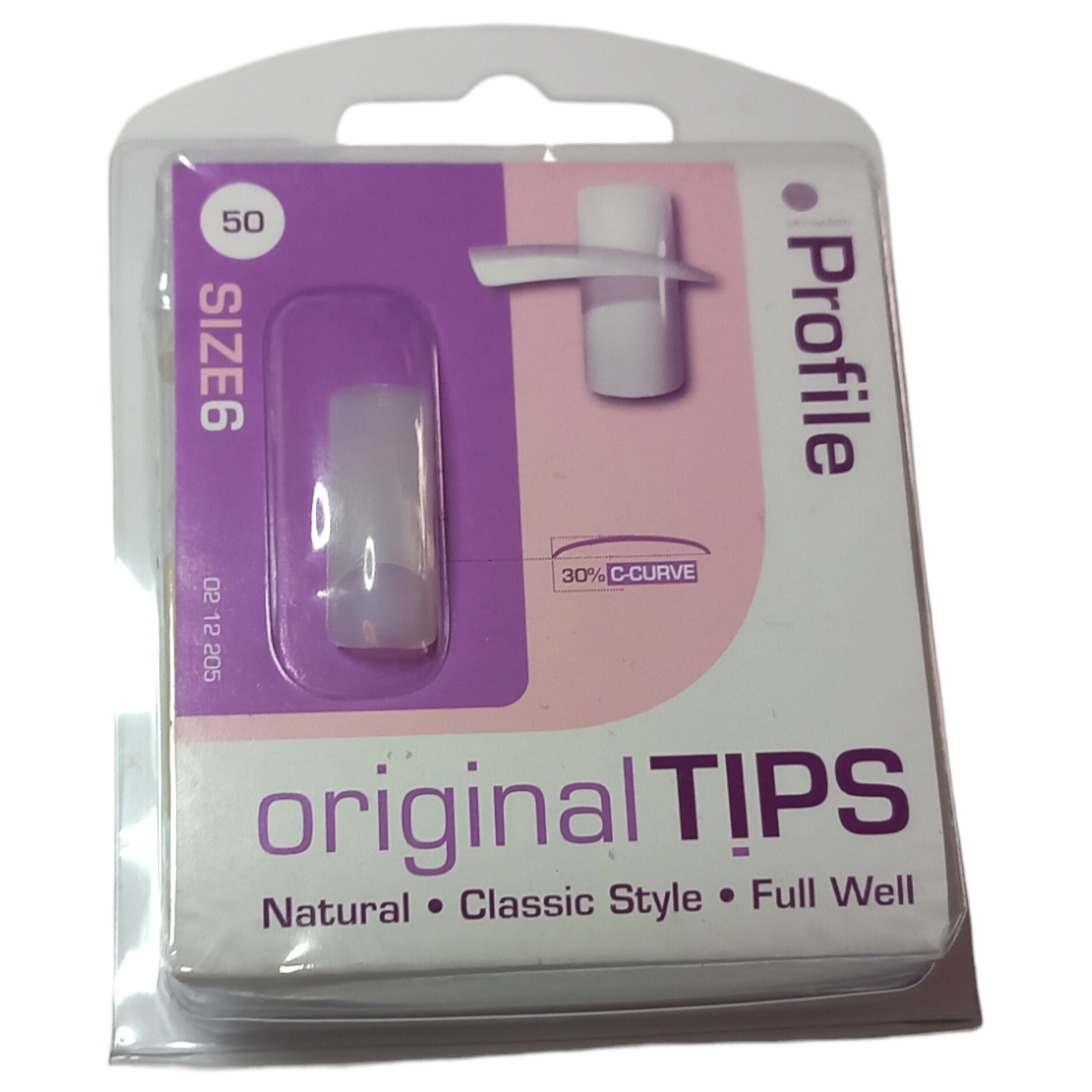Salon System False Nail Tips Size 6 50pcs Full Well Classic Profile Original Tip