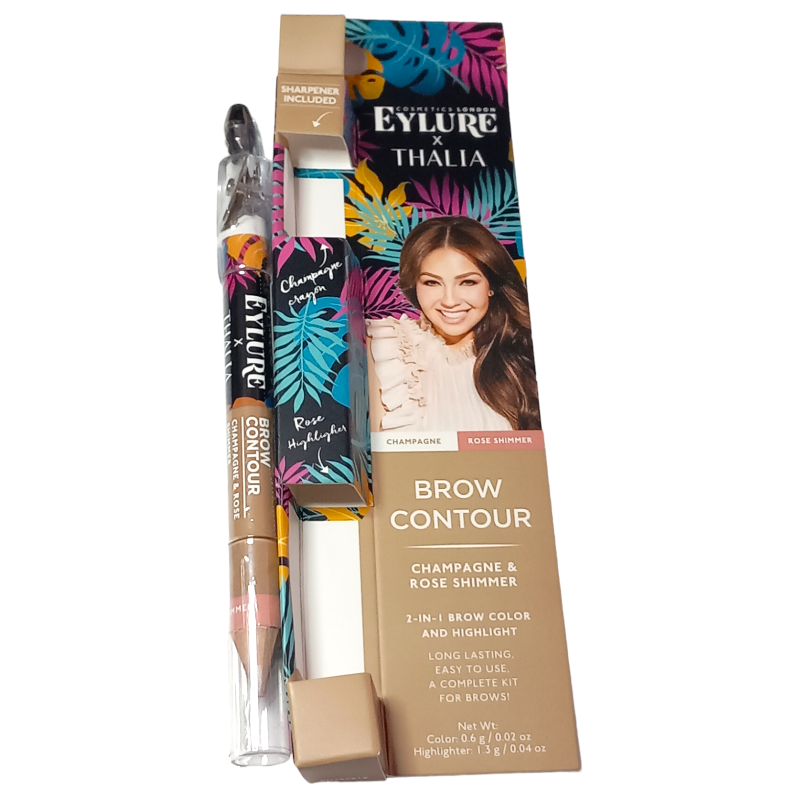 Eylure x Thalia Brow Contour Duo Crayon Champagne Rose Shimmer 2-in-1