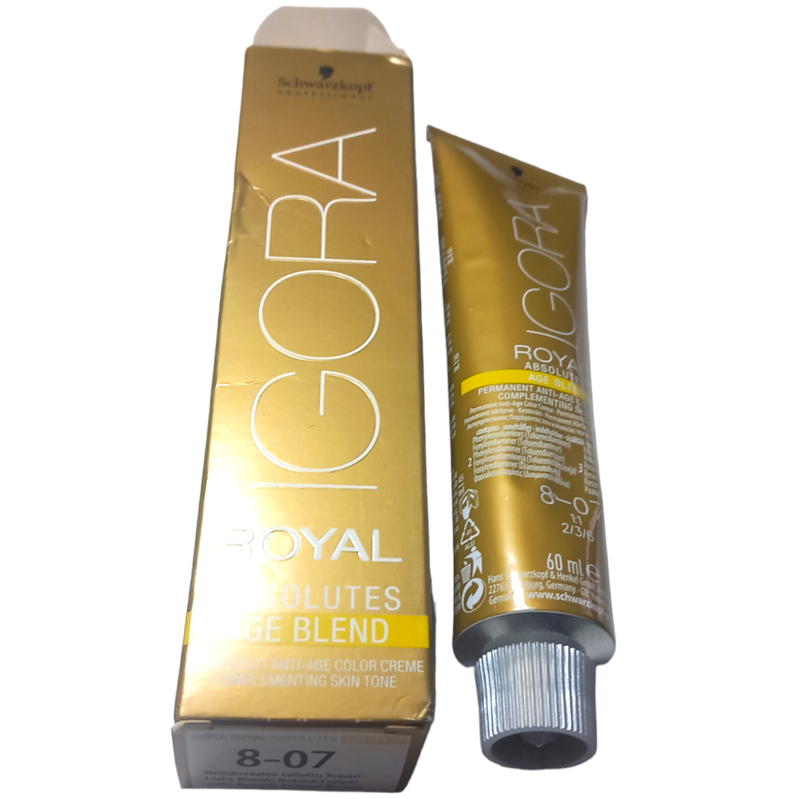 Schwarzkopf Igora Royal Hair Dye 60ml 8-07 Light Blonde Natural Copper Age Blend