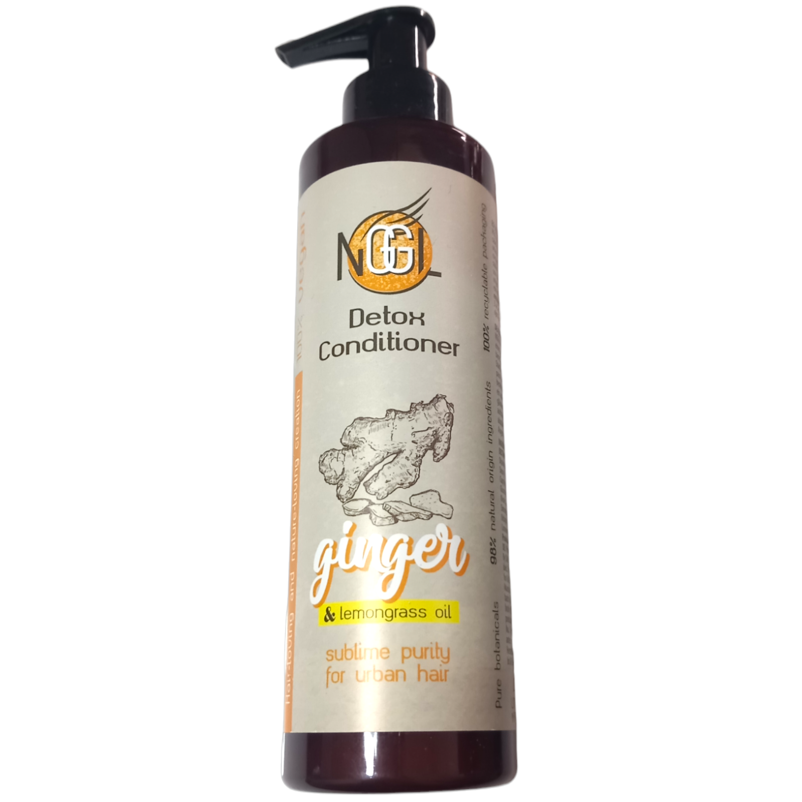 NGGL Detox Conditioner 200ml Hair Ginger Lemongrass Oil Vegan Purifying Urban