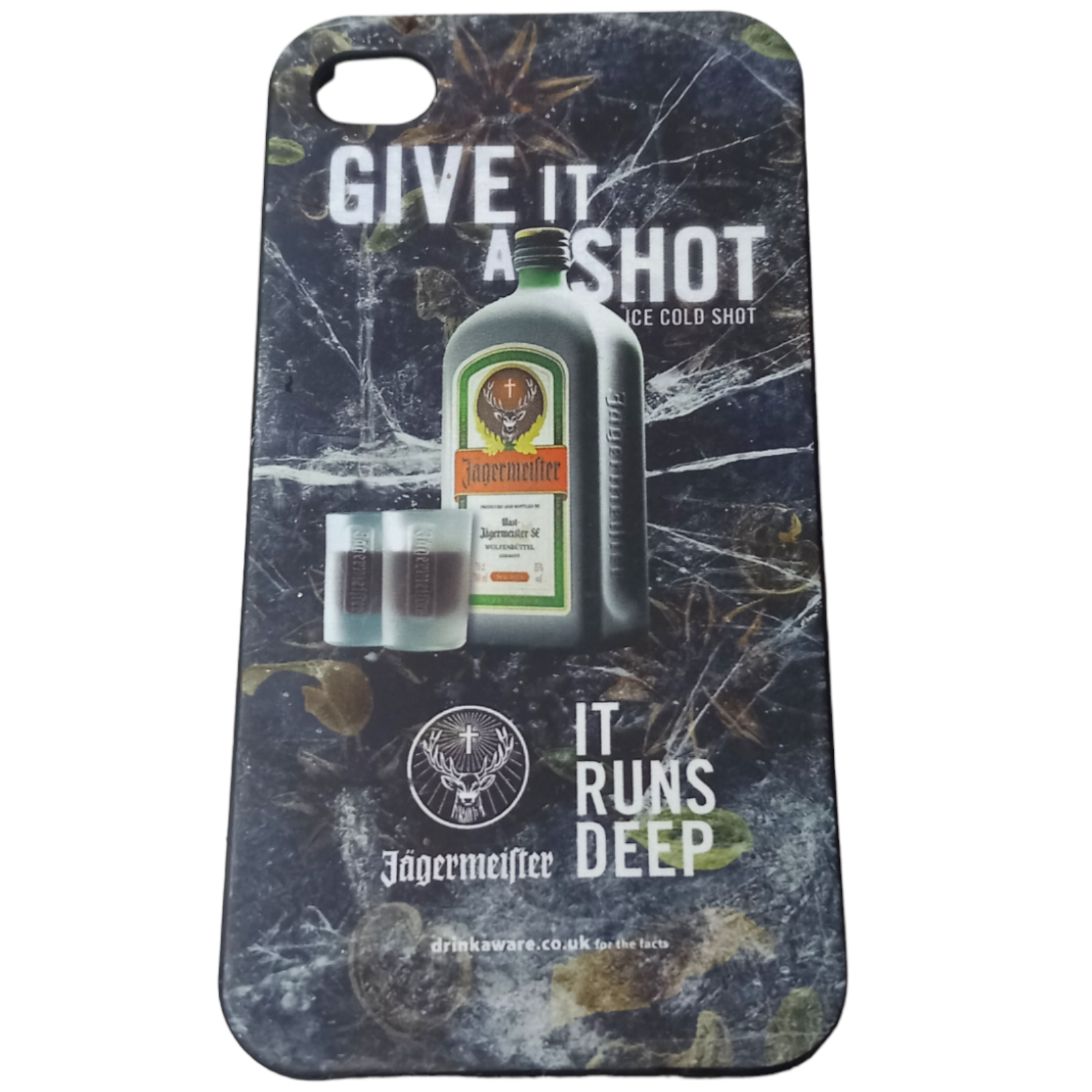 Jagermeister iPhone Cover 4 4S Mobile Phone Cell Shot Case Apple Runs Deep Stag