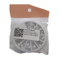 Nail Art Gem Decals Round Silver Sparkle Bling Decoration
