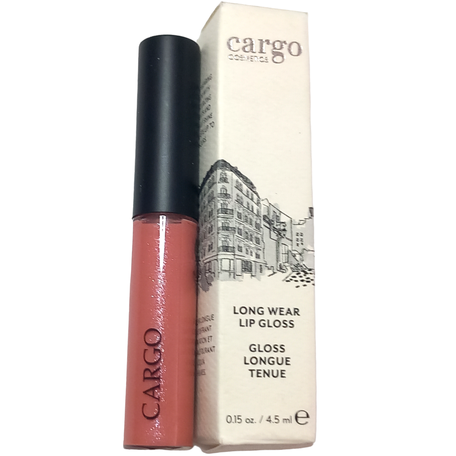 Cargo Lip Gloss 4.5ml Tuscany Color Pink Lips Moisture Long Wear