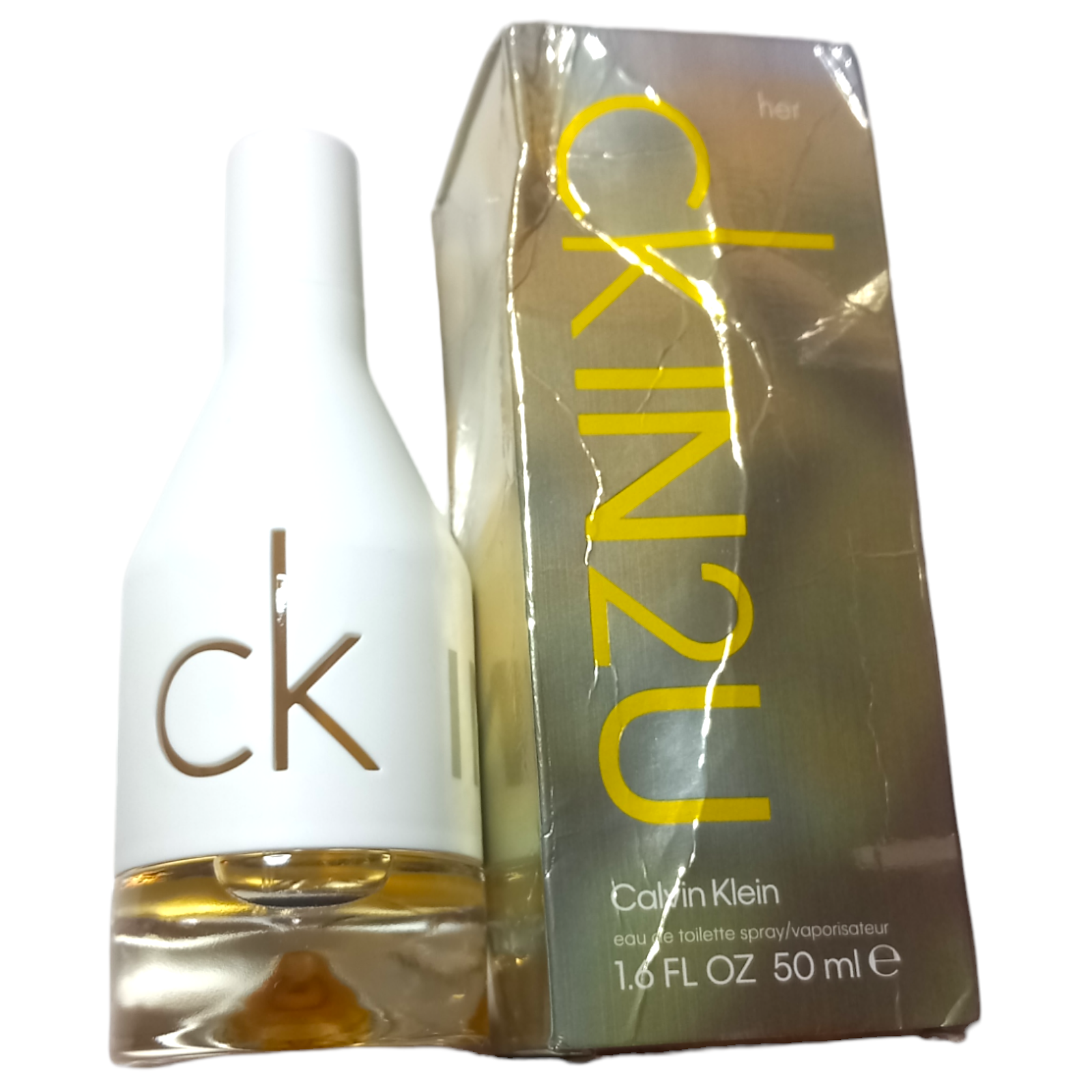 Calvin Klein Perfume CKIN2U 50ml Her Eau de Toilette Fragrance Scent Damaged