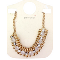 Per Una Statement Necklace Chunky Gold-Coloured Extender Chain Costume Gem Shine