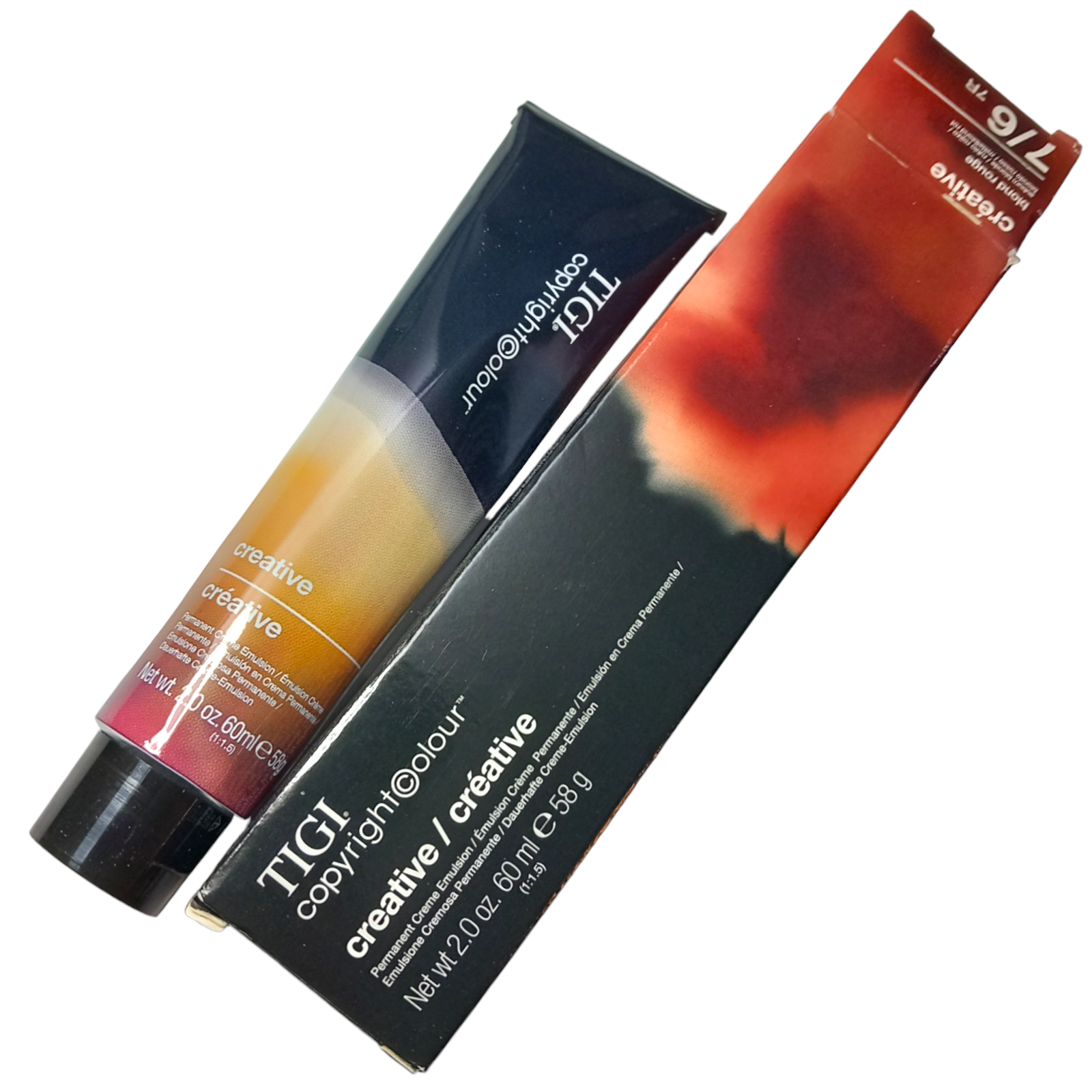 TIGI Permanent Cream Hair Dye 7-6 7R Auburn Blonde Copyright Colour Creative