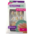 Perfect 10 Pink French Instant 24 False Nails
