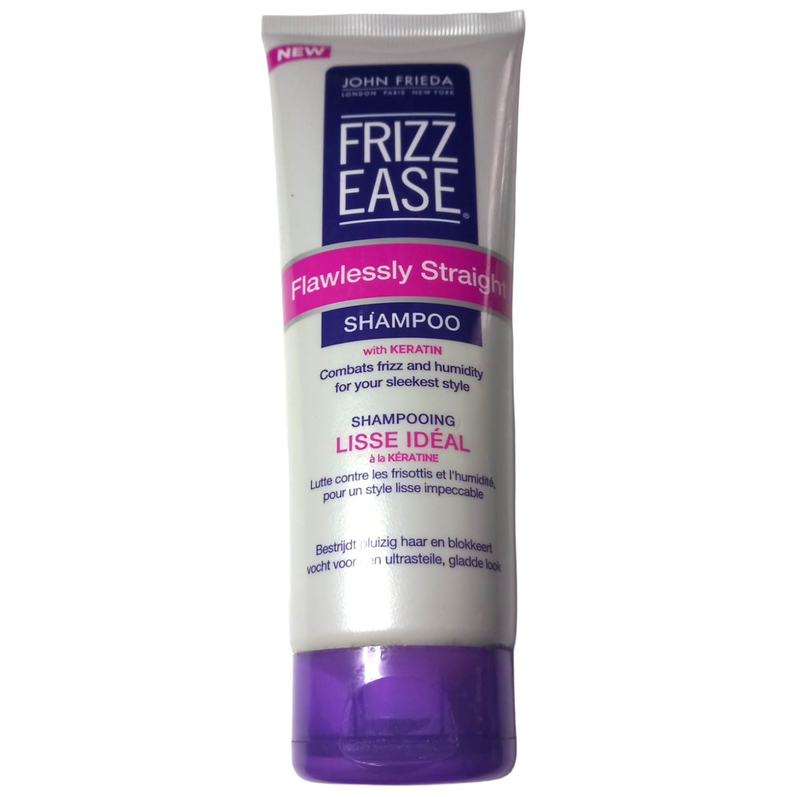 John Frieda Flawlessly Straight Shampoo 250ml Sleek Keratin Hair Frizz Ease
