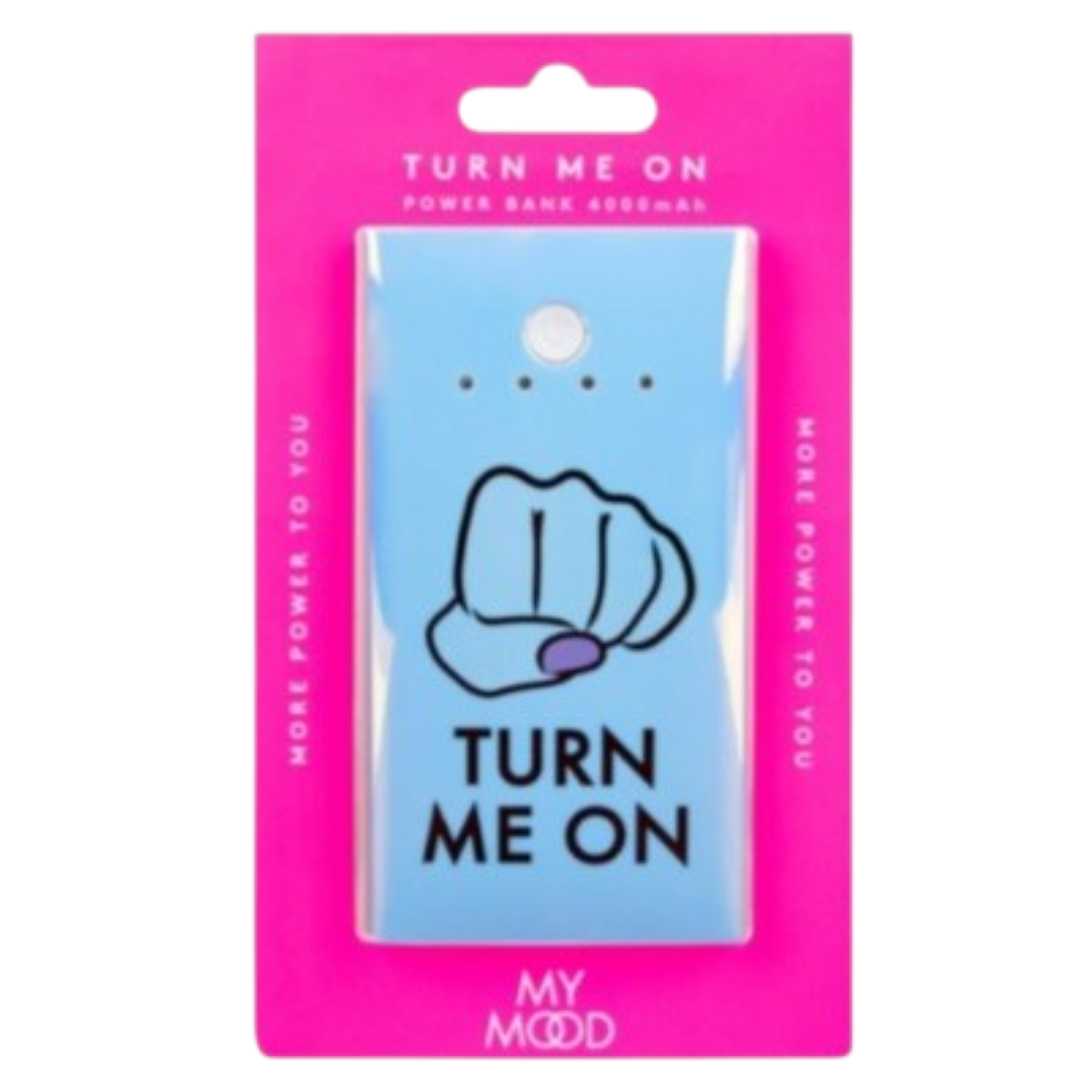 Power Bank 4000mAh My Mood Turn Me On Reflective Mobile Phone Charging Box Bar