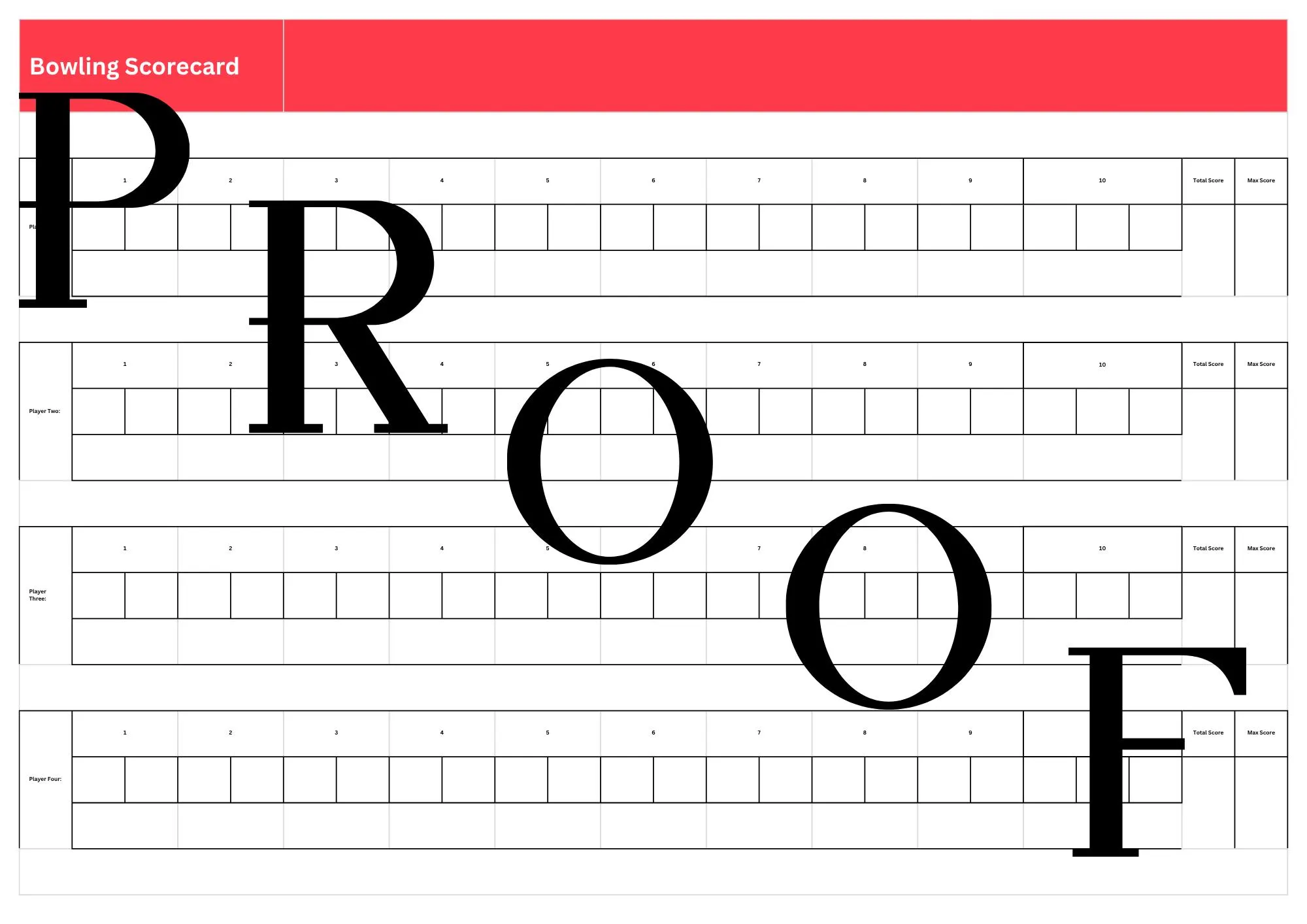 Printable Bowling Scorecard: Family Game Night Tracker (PDF)