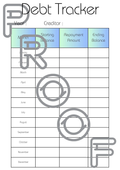 Debt Repayment Tracker: Printable Monthly Budget Planner (PDF Download) - Design 4