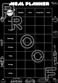 Weekly Meal Planner: Simple Black & White Printable (PDF Digital Download)