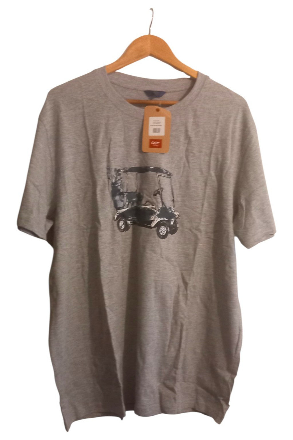 Cotton Traders Golf T-Shirt 3XL Mens Buggy Grey Marl Leisure Active Printed Top