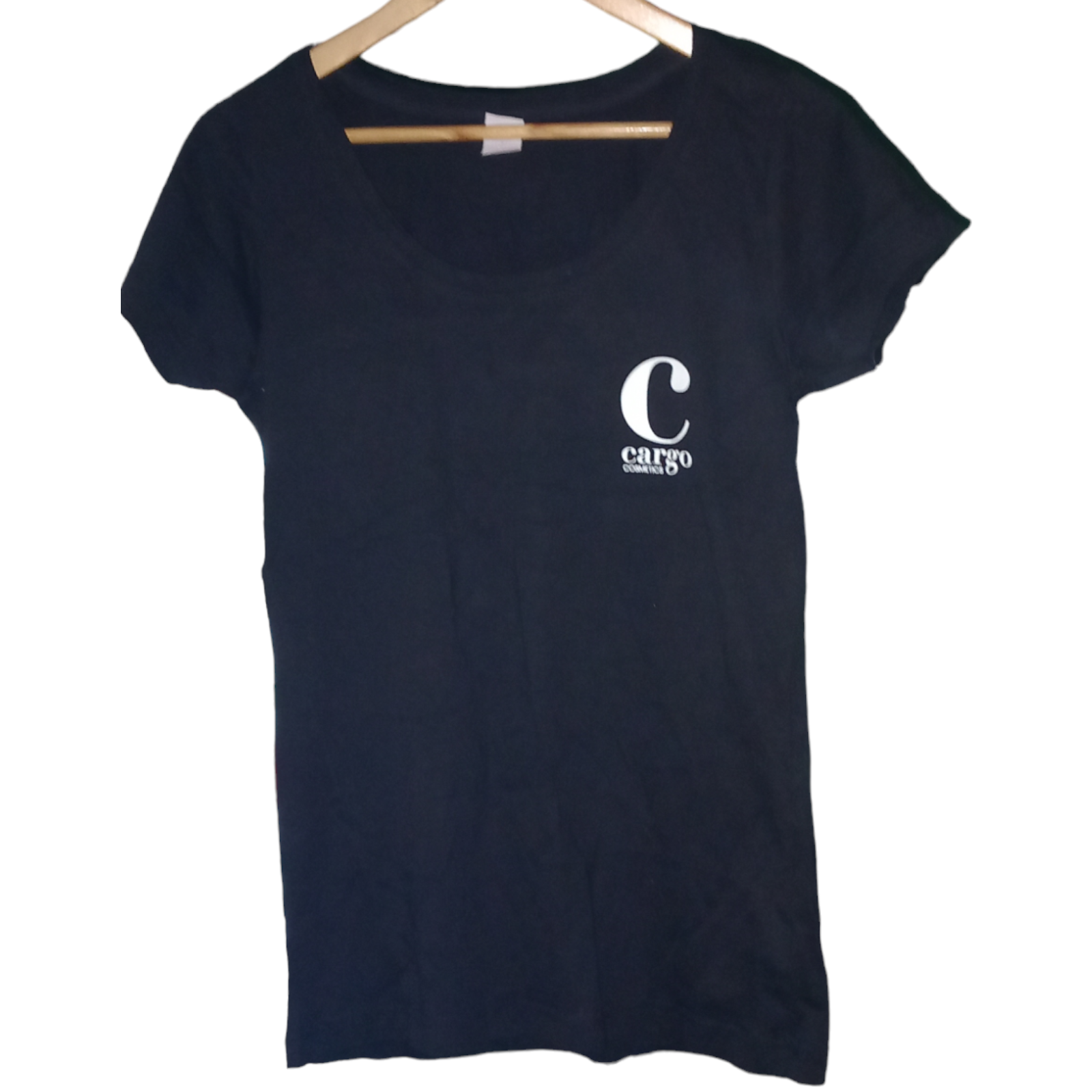 Cargo Black T-Shirt Small Short Sleeve Regular Fit Cotton Cosmetics Make-Up Ad