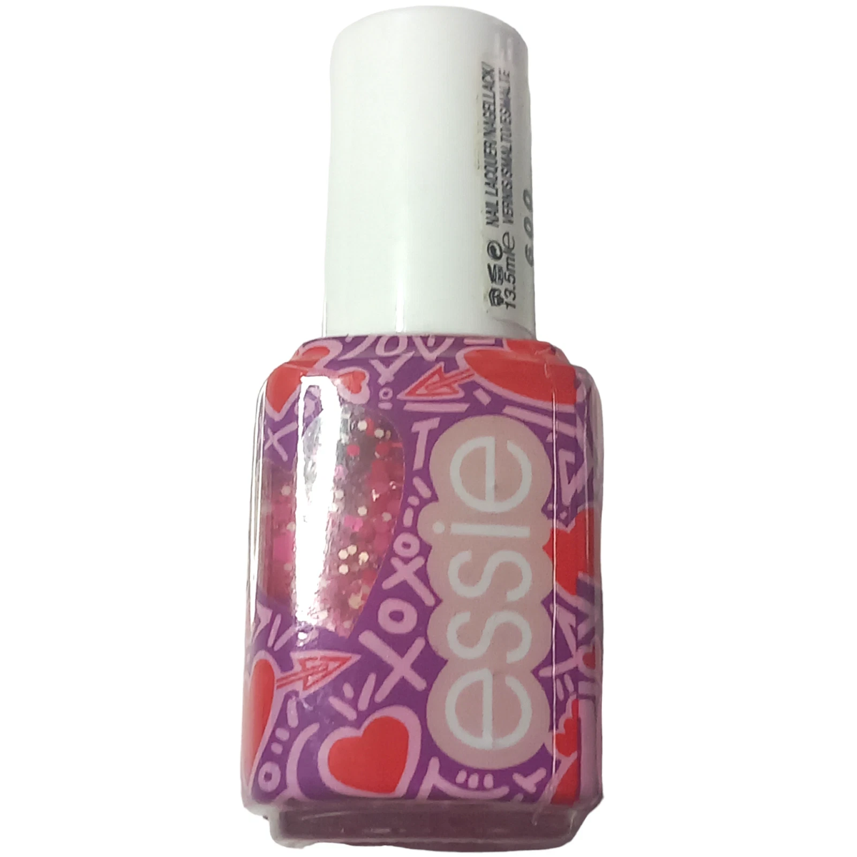 Essie Nail Polish Top Coat So Cupid Galentines Glitter Nails Varnish 13.5ml