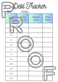 Debt Tracker Printable: Monthly Repayment Planner (Digital Download) - Design 6