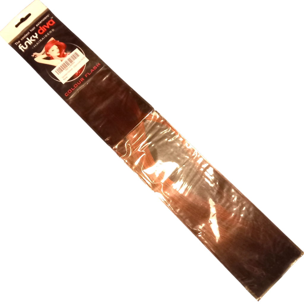 Funky Diva Hairaisers Colour Flash Synthetic Hair Extensions - P4/350 Red