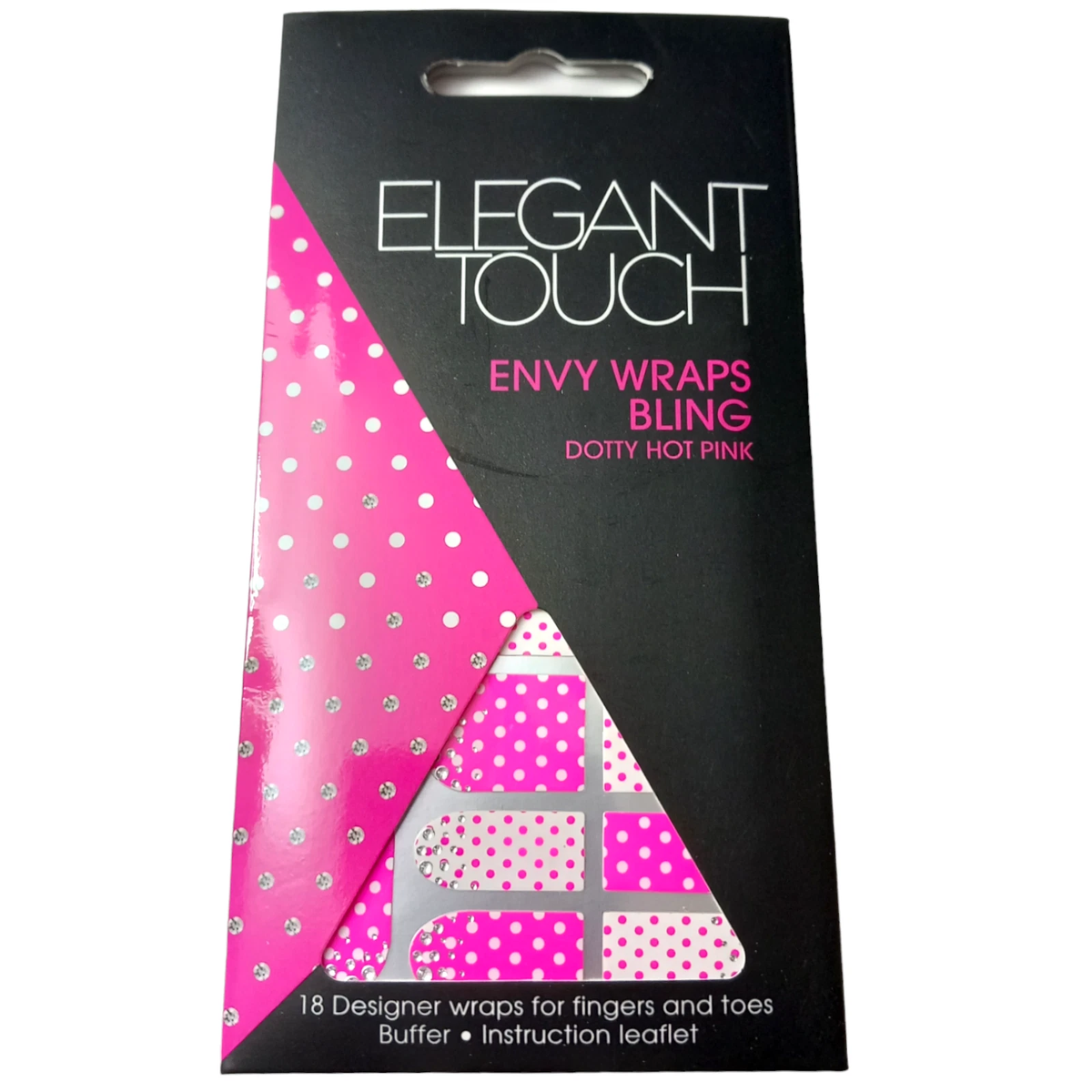 Elegant Touch Envy Nail Wraps - Bling - Dotty Hot Pink