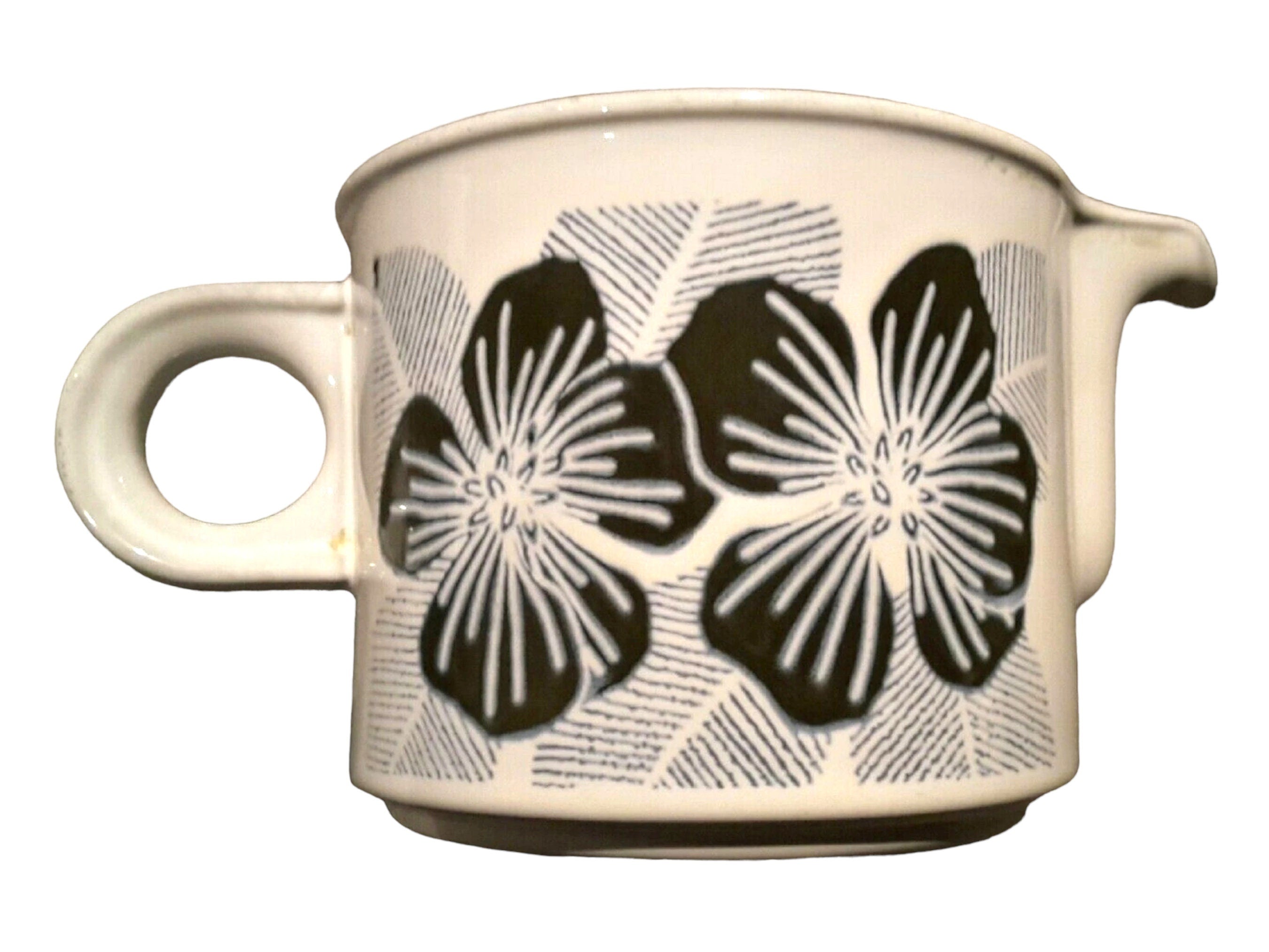 Hornsea Pottery Harmony Milk Cream Jug 1980s/flower/damaged