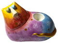 Studio DesignWorks Joy Cat Design Hand Painted Novelty Single Candle Holder Ceramic Pottery