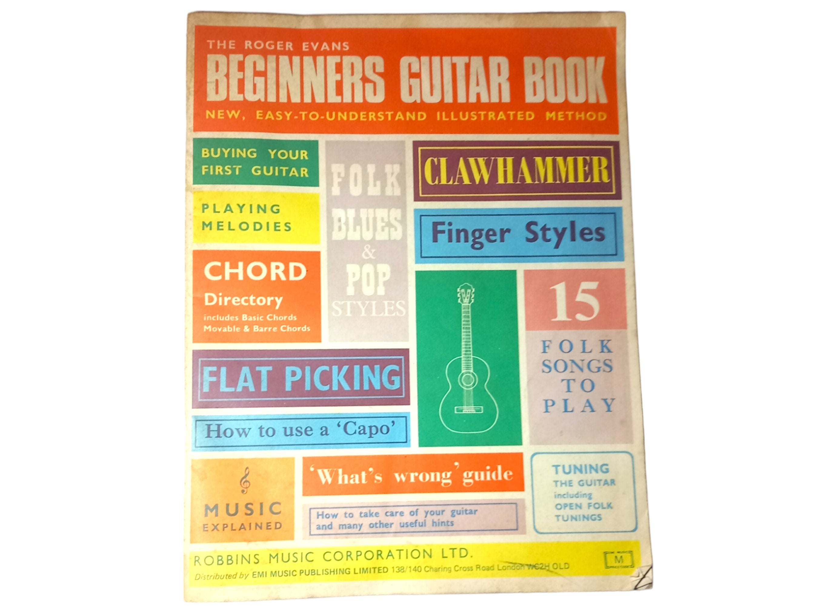 Roger Evans Beginners Guitar Book: Illustrated Music Method, 1967
